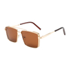 2282 Gental Square Form Metal -Rahmen mit bedeckter Seite Doppelbrücke Einzigartige Unisex -Sonnenbrille