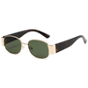 2285 Runder Metall -Frontrahmen verfügt über breite Kunststoff -Tempel klassische Unisex -Sonnenbrille
