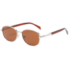 2288 Klassische runde schlanke Metallrahmen Flexible Gummi -Nasenpolster Unisex Sonnenbrille
