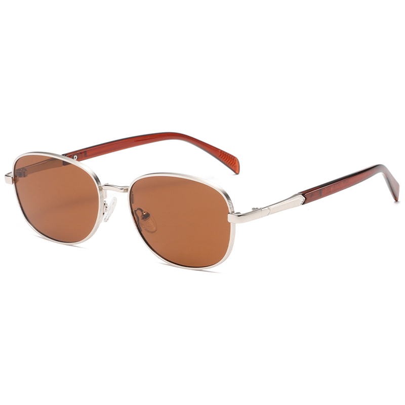 2288 Klassische runde schlanke Metallrahmen Flexible Gummi -Nasenpolster Unisex Sonnenbrille