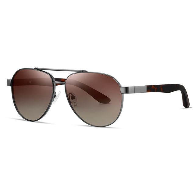 15103 Sporty Style Statiatory Shape Men Metal Sunlasses