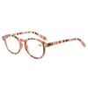 3114 Classic Round Shaped Beautiful Colorful Stripes Reading Glasses