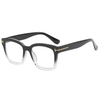 86542 Biggie Square Shaped Rims Thick Temples Featuring Gold Metal T Shape Studs Plastic Optical Frames