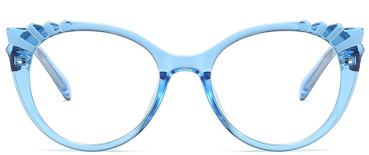 Stok Desain Fashion Mata Kucing Lensa Cahaya Biru Memblokir Kacamata Filter TR90 + CP Bingkai Optik Wanita #2037