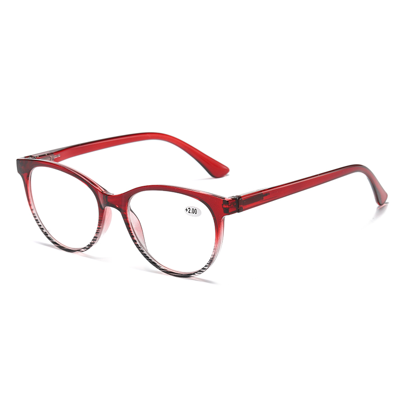 Женские очки для чтения в форме кошачьего глаза с градиентным узором # 81317