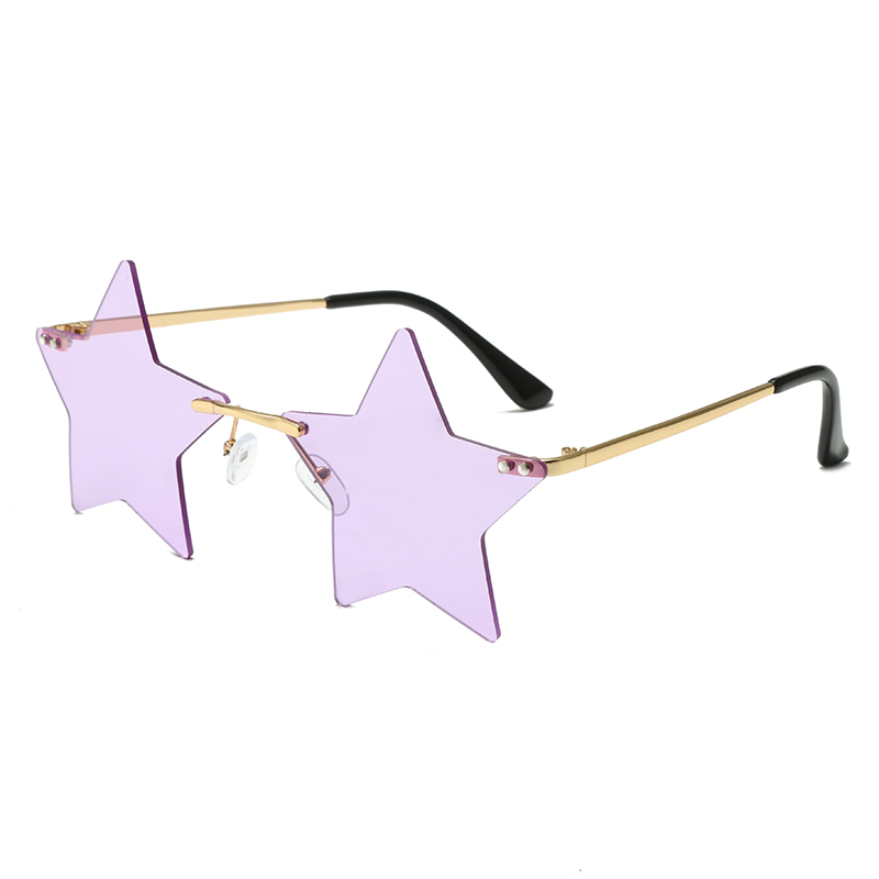Stock népszerű aranyos színes csillag alakú keret Felnőtt Uniszex Party Beach Utazó Koncert Fesztivál UV400 Védő Napszemüveg #82490