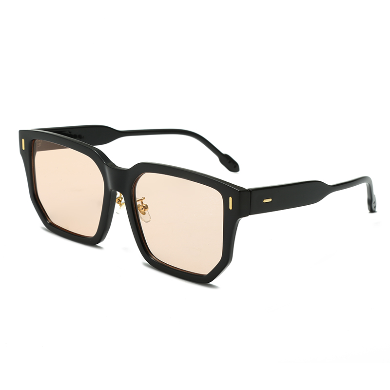 ແວ່ນຕາກັນແດດ Polarized PC ຂະໜາດໃຫຍ່ພ້ອມເຮັດດ້ວຍໂລຫະເຂົ້າເລັບຕົກແຕ່ງເລັບຜູ້ຍິງ/Unisex PC Polarized Sunglasses #99904