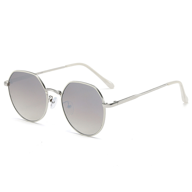Retro rund form mænd/kvinder metal polariserede solbriller #80148