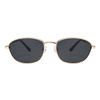 2312 gewölbter ovales Metalldrahtrahmen TAC Polarisierte Linse Ultraleicht Unisex Sonnenbrille