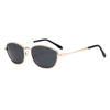 2312 gewölbter ovales Metalldrahtrahmen TAC Polarisierte Linse Ultraleicht Unisex Sonnenbrille