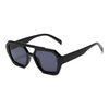 3486 Ogromna geometryczna przednia rama podniesiona podwójne okulary przeciwsłoneczne Unisex w stylu podwójnego mostu