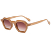 3467 Geometryczny sześciokątny kształt grubej ramki UV400 Kategoria 3 na trendach okulary przeciwsłoneczne unisex