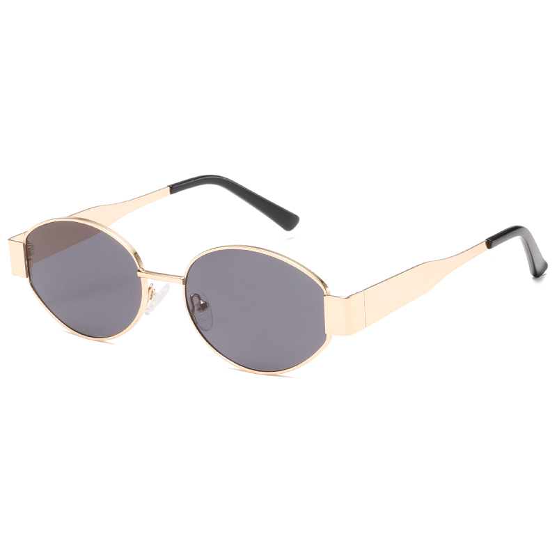 2281 Populär verkaufen kleine ovale Rahmen Ultradünne Metallblech Tempel Unisex Sonnenbrille
