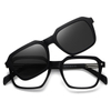 33106 Clip magnétique à cadre géométrique en gros sur les lunettes de soleil