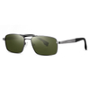 15104 Persegi Panjang Jembatan Hidung Double Men Metal Sunglasses