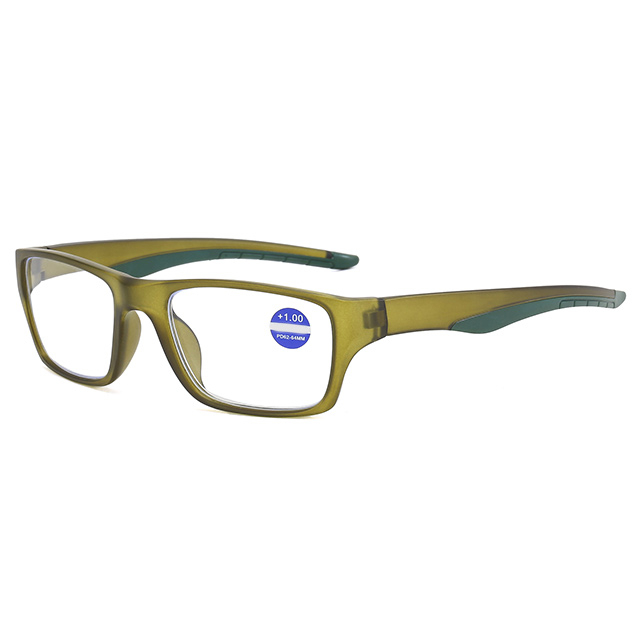 3093 Blue Light Blocking Wrapped Shape Sports Reading Glasses
