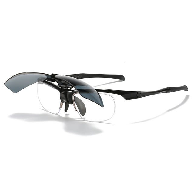 89609 TR90 Material Flip Up Prescription Sports Sunglasses