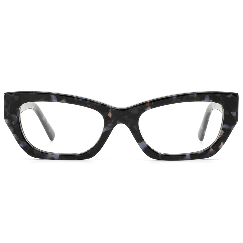 8206 Cateye Oval Acetate Construction Adapted to Prescription Lenses Optical Frames for Women