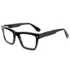 8016 Textured Square Shaped Acetate Construction Blue Light Blocking Optical Frames for Men