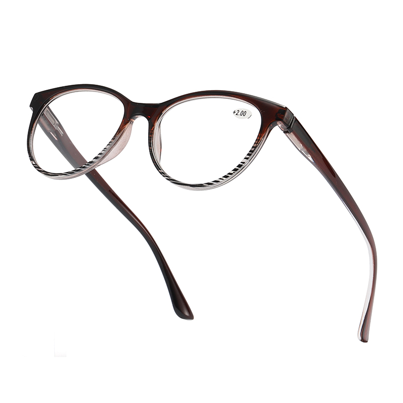 Cat Eye Shape Gradient Pattern Frame Women PC Reading Glasses #81317