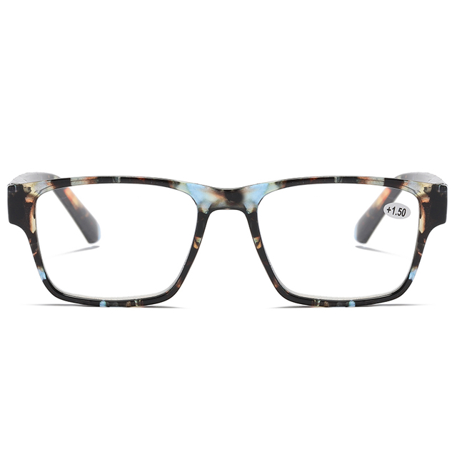 Rectangle Shape Classic Tortoise Color Men/Women Plastic Reading Glasses #81310
