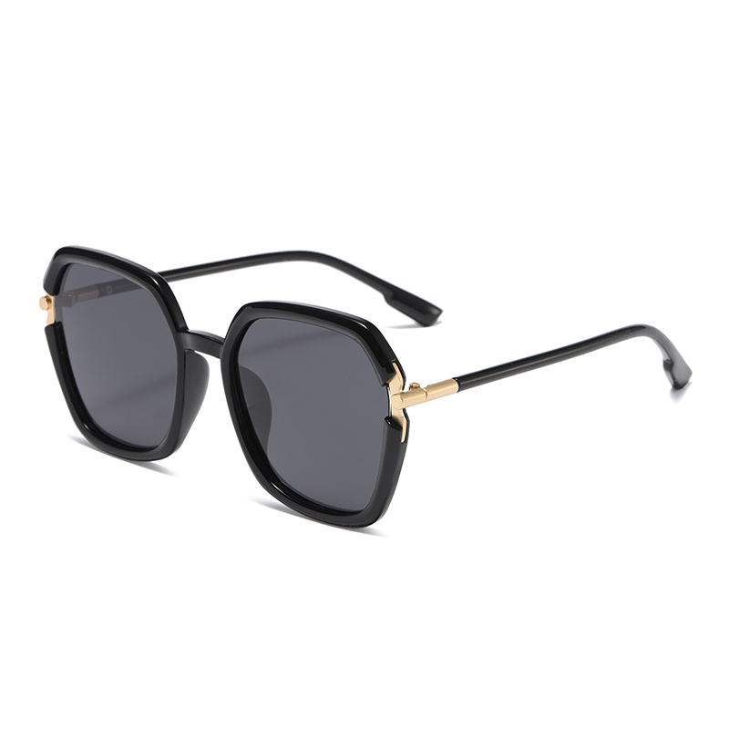 Modedesignet metaldekoration med stort stel TR90 polariserede solbriller til kvinder #81798