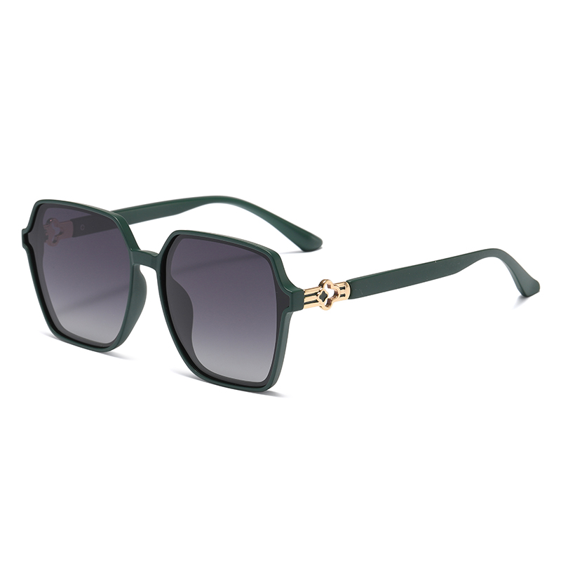 Lager Stor firkantet ramme metalldekorasjon kvinner UV400 beskyttelse TR90 solbriller #81802