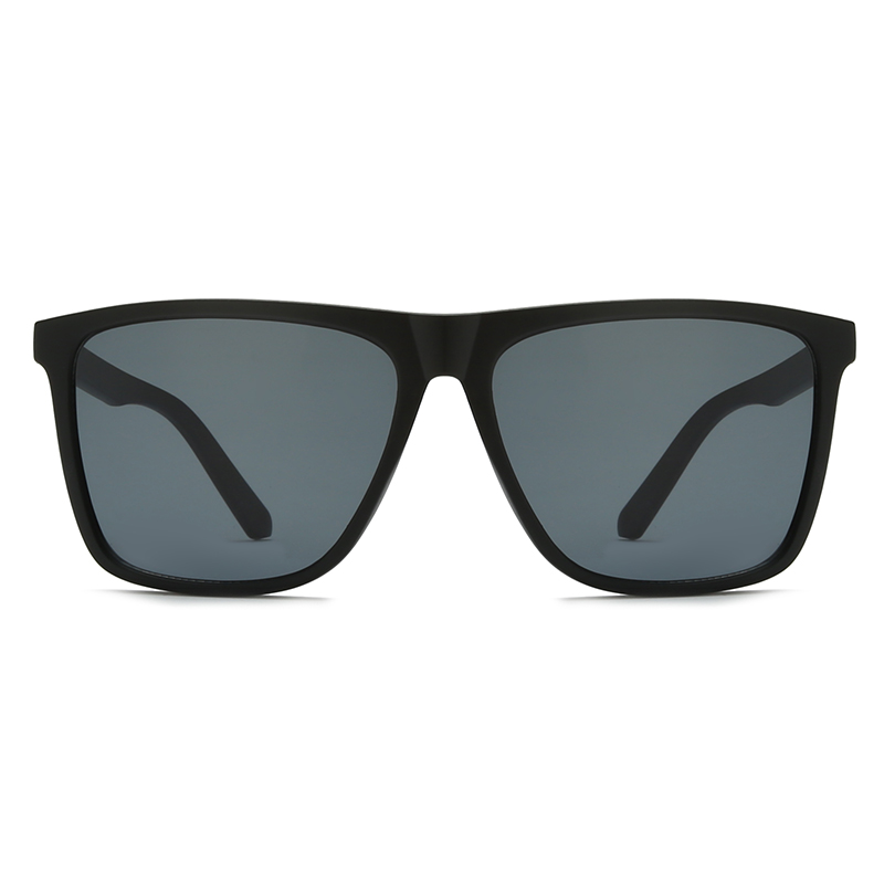 Leichte, bequeme, horizontale Nasensteg-Design-Sonnenbrille für Herren/Unisex, PC, UV400-Schutz, #82701