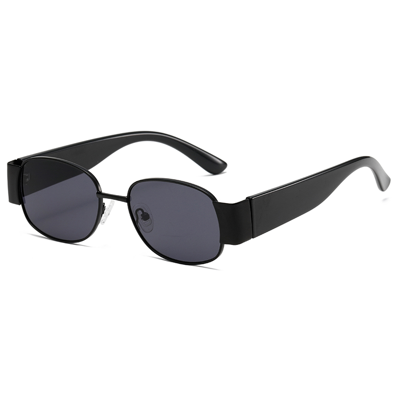 2285 Runder Metall -Frontrahmen verfügt über breite Kunststoff -Tempel klassische Unisex -Sonnenbrille
