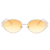 2281 Populär verkaufen kleine ovale Rahmen Ultradünne Metallblech Tempel Unisex Sonnenbrille
