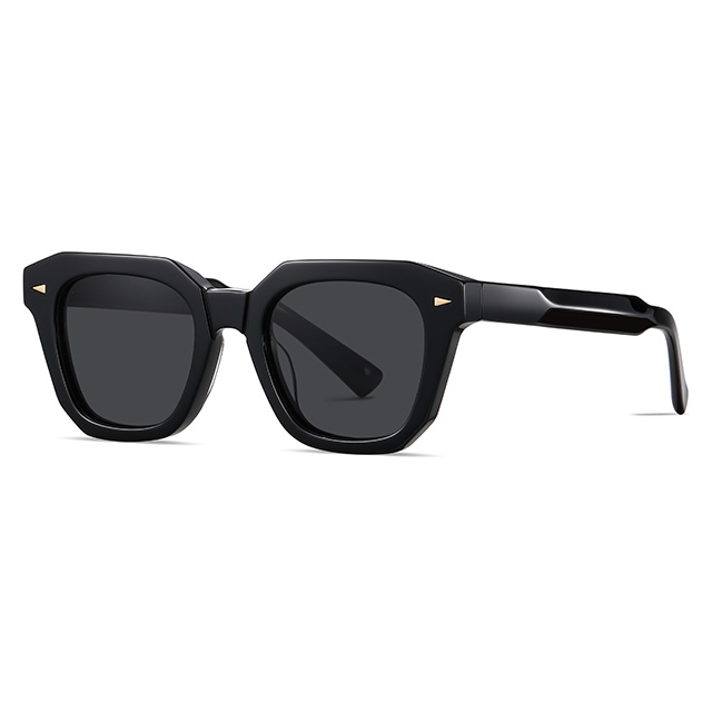 32109 Geometrische Wayfarer -Acetat -Sonnenbrille