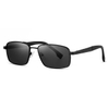 15104 Persegi Panjang Jembatan Hidung Double Men Metal Sunglasses
