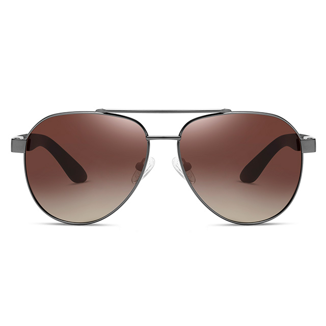 15103 Sporty Style Aviator Shape Men Metal Sunglasses