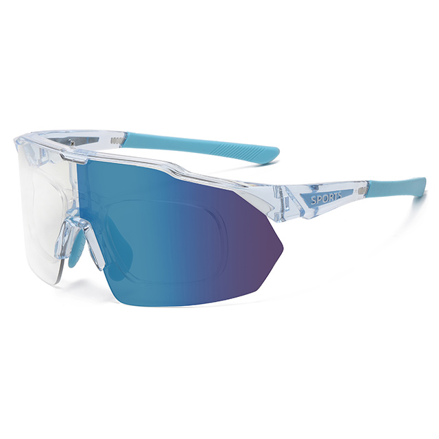 89583 Large Size Photochromic Prescription Sports Shield Sunglasses