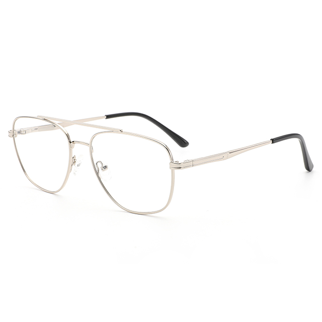 507 Double Nose Bridges Aviator Style Men Metal Optical Frames