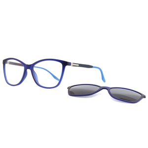 (XCIV) CDIV Cattus oculus ovalis informibus Rame cum metallum bullae accentus extra diuturnitatem plena RIM clip in eyeglasses