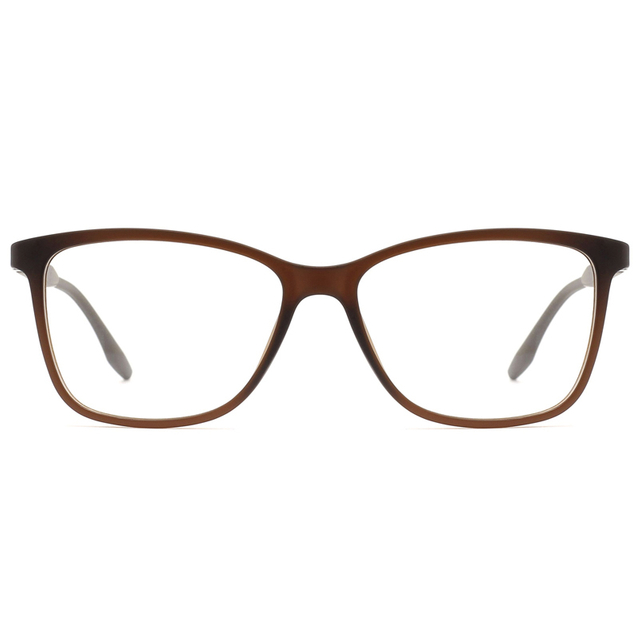 94403 Oval Cat Eye Shaped Frames Polarized Lens Ultra Light Material of TR90 Clip On Optical Frames