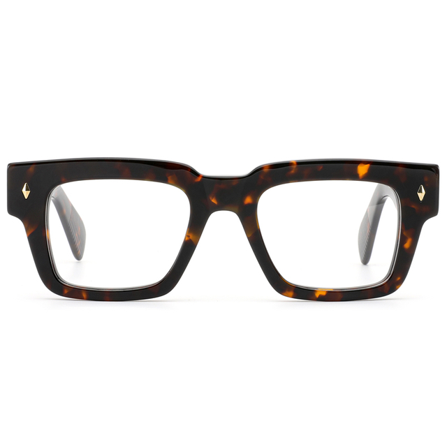 8015 Thick Square Shaped Acetate Construction Rims and Temples Ready Goods Men Optical Frames