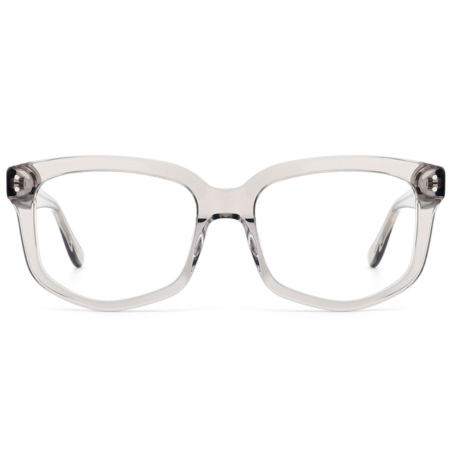 2155 Hexagonal Shaped Frames with Two Silver Rivets Thick Acetate Construction Men Optical Frames