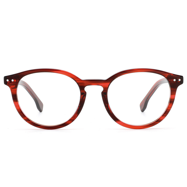 2148 Ready Goods of Blue Light Blocking Key Hole Nose Bridge Acetate Optical Frames