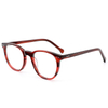 2144 Oval Shaped Silver Tone Studs Decorated Retro Style Slim Acetate Optical Frames