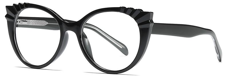 Stoku i dizajnit të modës Cat Eye Blue Lente bllokuese për syze Filtër TR90+CP Korniza optike për femra #2037