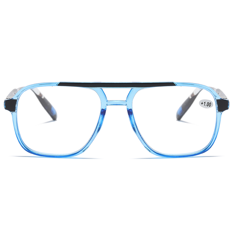 ダブルブリッジ クリスタル トータス テンプル レディース PC 老眼鏡 #81318