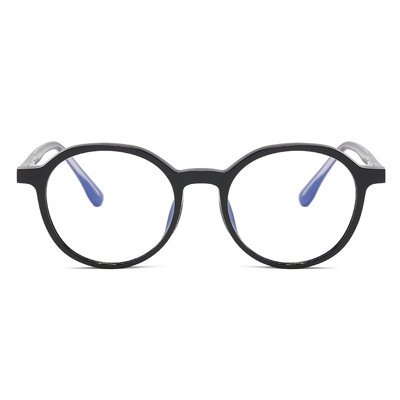 Stock forme ronde unisexe TR90 lentilles Anti-bleu cadre optique #81800