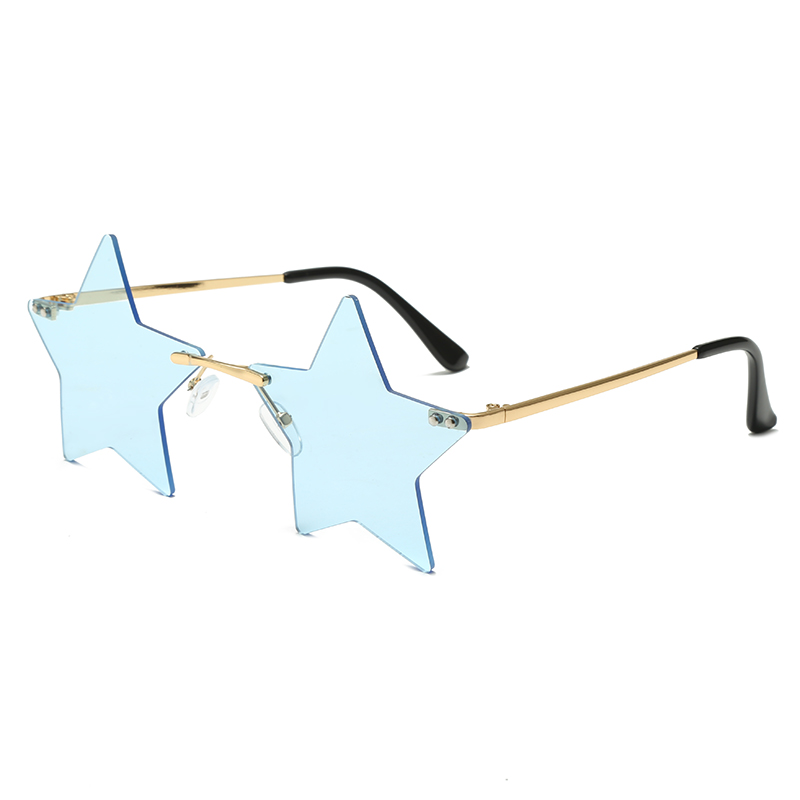 Stock Popular Cute Colorful Star Shape Frame Adult Unisex Party Beach Concert Festival UV400 Protection Sunglasses #82490