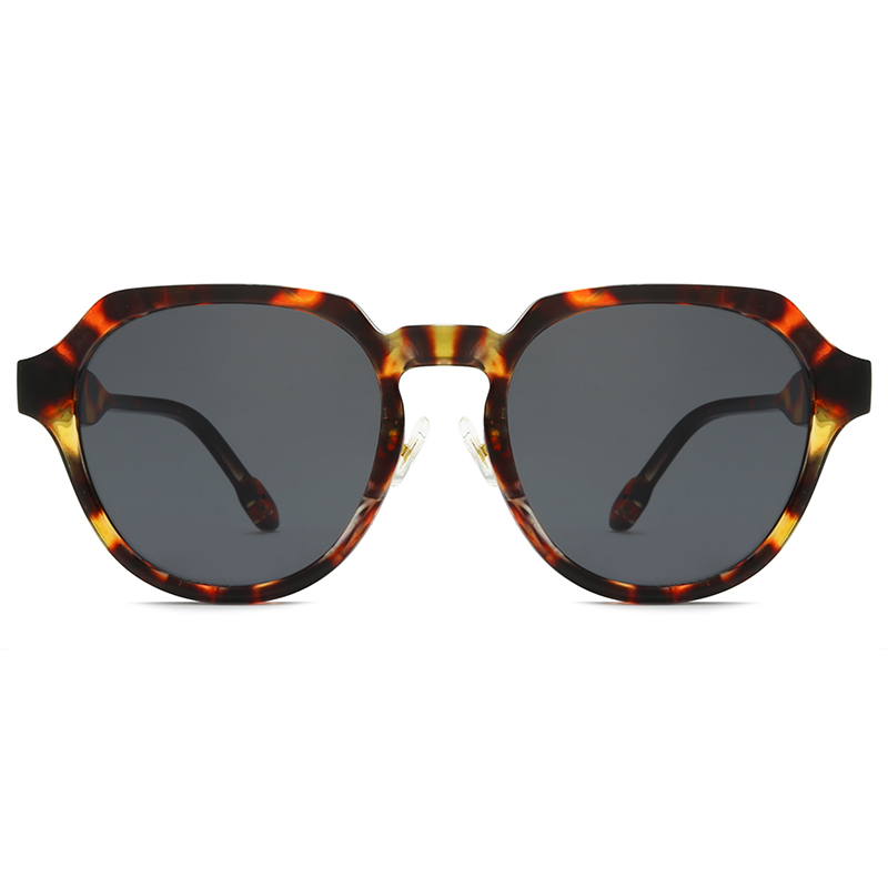 Stock Round Shape Fashion Design Temple Women/Unisex PC UV400 Protection Sunglasses #99903