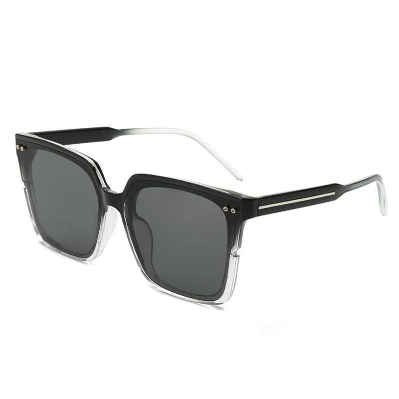 Lager Stor storlek Gradient Färg Design Ram Dam/Unisex Mode Plast Polarized Solglasögon #825