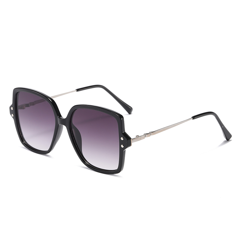 Поляризаційні жіночі сонцезахисні окуляри з металевою дужкою модного дизайну #81587
