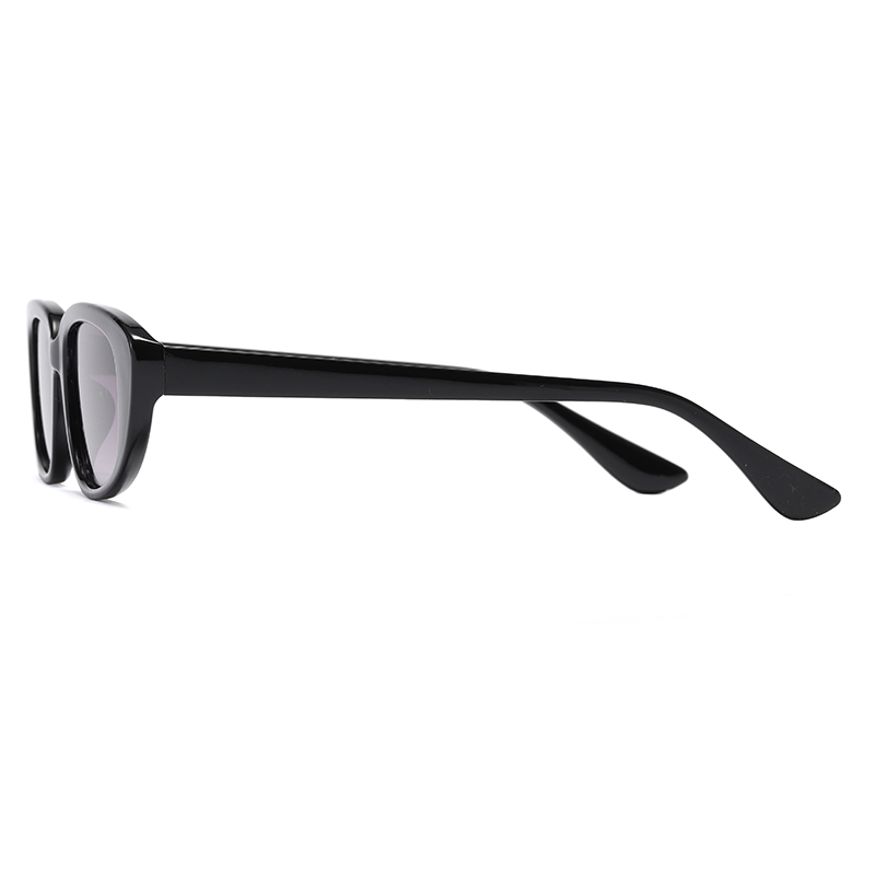 Tren Fashion Kacamata Hitam Wanita Terpolarisasi PC Daur Ulang Bentuk Oval Sempit #81478