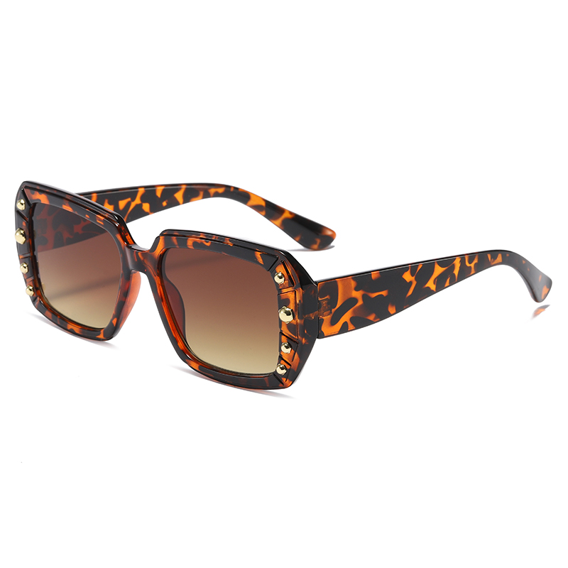 ການຕົກແຕ່ງໂລຫະຮູບສີ່ຫຼ່ຽມມົນ PC Polarized Women Sunglasses #81595